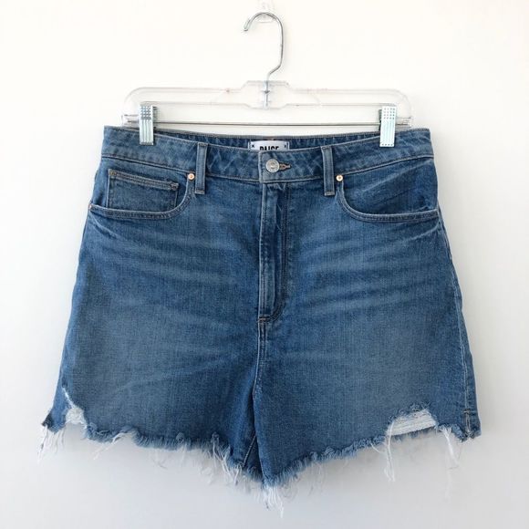 Paige Dani Short Leela Deconstructed Vintage Inspired Denim - Picture 5 of 15
